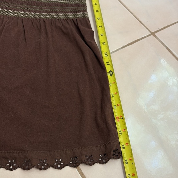 Duck Head Brown and Olive Camisole Top with Elastic Bodice. Small - Picture 8 of 10